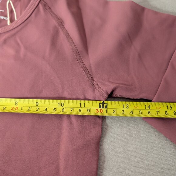 Fitness Crop Top - Women's High Performance Long Sleeve Athletic Shirt Sz Small - Picture 6 of 7